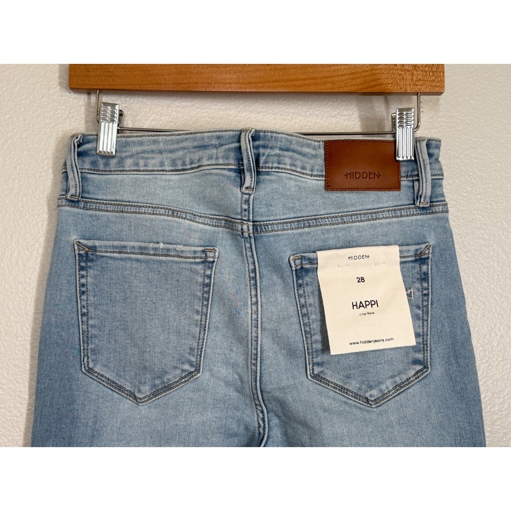 Women's Light Blue Flare Jeans - Picture 9 of 14